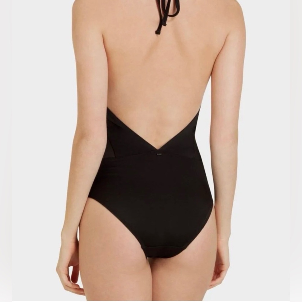 Ted Baker London Black Mesh One Piece Swimsuit
